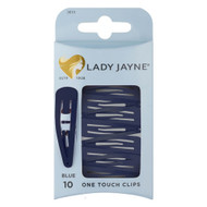 3 PACK OF Lady Jayne One Touch Clip Blue 10 Pack