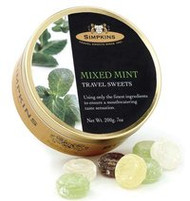 3 PACK OF Simpkins Travel Drops Mixed Mint Tin 200G