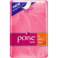 3 PACK OF Poise Pads Extra 12