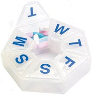 3 PACK OF Ezy Dose 7-Day 7-Sided Pill Reminder