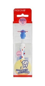3 PACK OF Pigeon Training Toothbrush Step 1 Blue