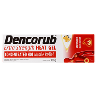 3 PACK OF Dencorub Heat Gel Extra Strength 100G