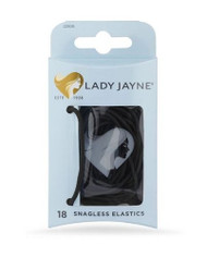 3 PACK OF Lady Jayne Thin Black Snagless Elastics 18 Pack