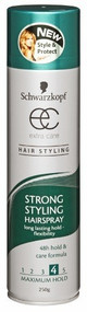 3 PACK OF Schwarzkopf Extra Care Strong Styling Hairspray 250G