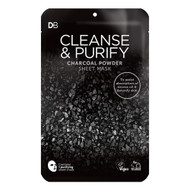3 PACK OF Designer Brands Cleanse & Purify Charcoal Powder Deluxe Sheet Mask 1 Pack