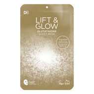 3 PACK OF Designer Brands Lift & Glow Glutathione Deluxe Sheet Mask 1 Pack