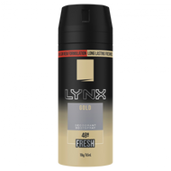 3 PACK OF Lynx Men Body Spray Gold 165ml