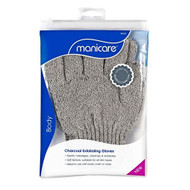 3 PACK OF Manicare Charcoal Exfoliating Gloves