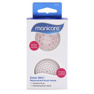 3 PACK OF Manicare Sonic Mini Facial Cleanser Replacement Brush Heads 2 Pack