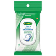 3 PACK OF Polident Cleansing Wipes 20 Pack