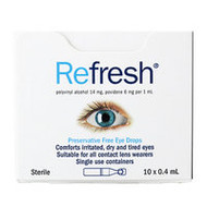 3 PACK OF Refresh Eye Drops Vial 0.4Ml 10
