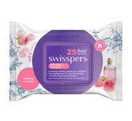 3 PACK OF Swisspers Facial Cleansing Wipes Micellar and Rosewater 25 Wipes