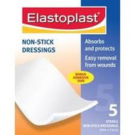 3 PACK OF Elastoplast Non-Stick Dressing 7.5Cm X 5Cm 5Pack (21100)