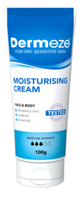 3 PACK OF Dermeze Moisturising Cream 100g