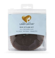 3 PACK OF Lady Jayne Dark Bun Styler Kit Medium/Large