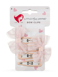 3 PACK OF Lady Jayne Little Miss Jayne Bow Clips 4 Pack