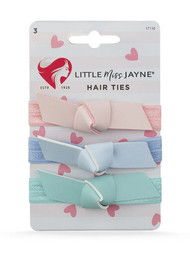 3 PACK OF Lady Jayne Little Miss Jayne Bow Hair Ties 3 Pack