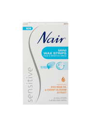 3 PACK OF Nair Sensitive Wax Strips Mini 20 Pack