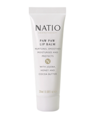 3 PACK OF Natio Paw Paw Lip Balm 20ml