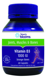 3 PACK OF Henry Blooms Vitamin D3 1000Iu 60 Capsules
