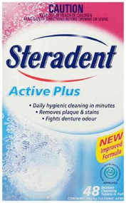3 PACK OF Steradent Tablets 48