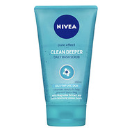 3 PACK OF Nivea Pure Effect Clean Deeper Daily Wash Scrub 150ml