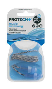 3 PACK OF Protech Ear Plugs Music/Swimming 1 Pair