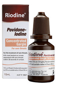 3 PACK OF Riodine Concentrated Gargle 15ml