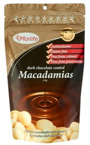 3 PACK OF Morlife Chocolate Macadamias 125G
