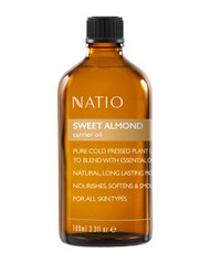 3 PACK OF Natio Happiness Carrier Oil Sweet Almond 100ml
