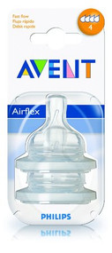 3 PACK OF Avent Silicone Teat Fast Flow 6M+ 2 Pack