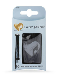 3 PACK OF Lady Jayne Black Super Hold Contoured Bobby Pins 60 Pack