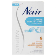 3 PACK OF Nair Sensitive Large Wax Strips 20 Pack