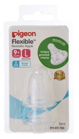 3 PACK OF Pigeon Peristaltic Slim Neck Teat Large 2 Pack
