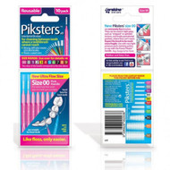 3 PACK OF Piksters Interdental Brushes Size 00 Pink 10 Pack