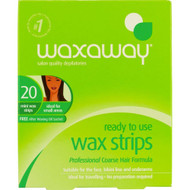 3 PACK OF Waxaway Ready To Use Wax Strips Mini 20 Pack