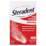 3 PACK OF Steradent Extra Whitening Tablets 48