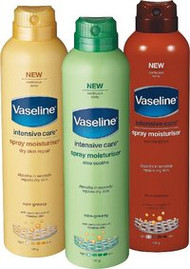 3 PACK OF Vaseline Intensive Care Spray Moisturiser Aloe 190Ml