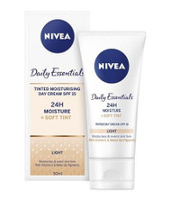 3 PACK OF Nivea Daily Essentials Tinted Moist Day Cream 50ml