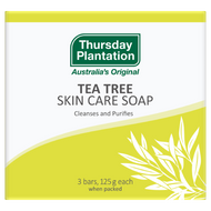 3 PACK OF Thursday Plantation Tea Tree Soap 3 Pack (3X 125G)