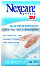 3 PACK OF Nexcare Waterproof Medium 31X63Mm