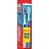 3 PACK OF Colgate Toothbrush 360 Degree Medium Twin Pack