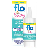 3 PACK OF Flo Saline Nasal Drops For Babies 15ml