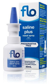 3 PACK OF Flo Saline Plus Nasal Spray 30ml
