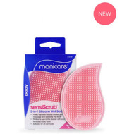 3 PACK OF Manicare SensiScrub 3-In -1 Silicone Wet Body Brush