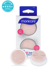 3 PACK OF Manicare Sensiscrub Sonic Mini Replacement Twin Pack