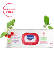 3 PACK OF Mustela Soothing Cleansing Wipes Fragrance Free 70 Wipes