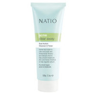 3 PACK OF Natio Acne Dual Action Cleanser And Toner 100g