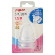 3 PACK OF Pigeon Softouch Peristaltic Plus Wide Neck Teat LL 2 Pack