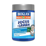 3 PACK OF Bioglan Healthy Kids Focus & Learn Chewable 50 Tablets